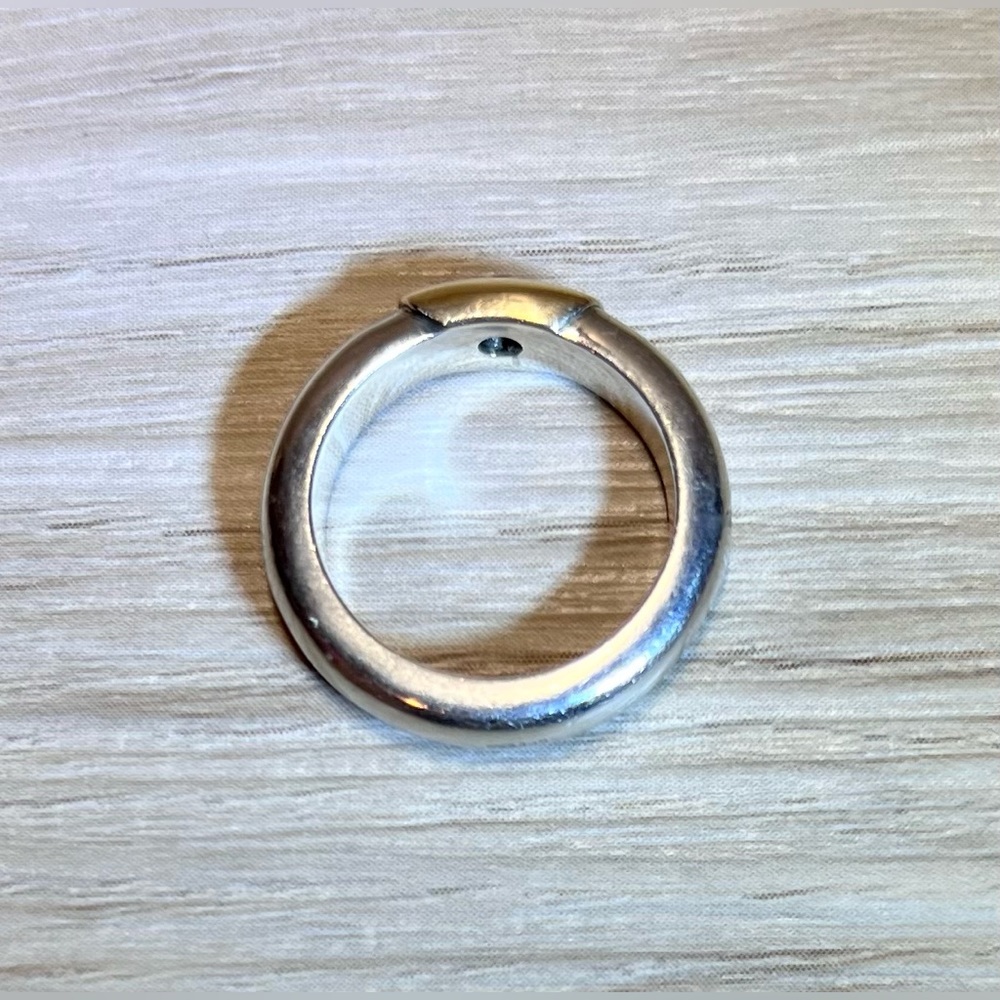 Lalaounis 1970 Greece 18K Yellow Gold/Sterling Silver Blue Sapphire Band Ring - Picture 5 of 9
